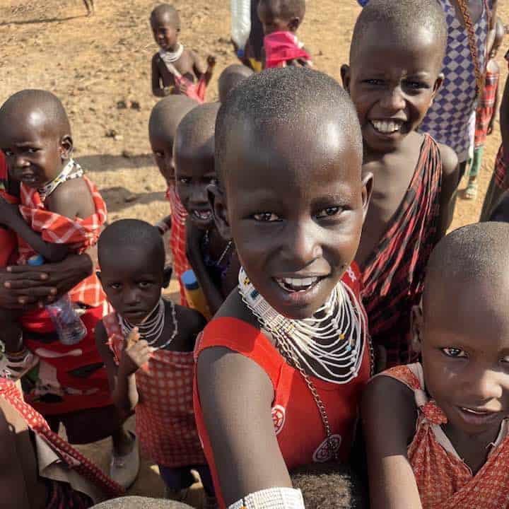 Excited children from Kenya - we hope to be able to help many more in the future